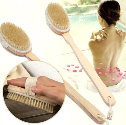 Eco-Friendly Natural Bristle Shower Brush