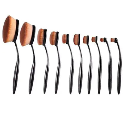 Expert Beauty 10-Piece Oval Brush Set