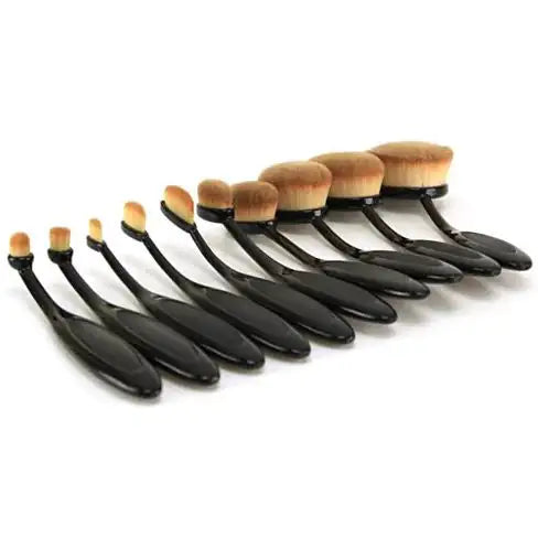 Expert Beauty 10-Piece Oval Brush Set