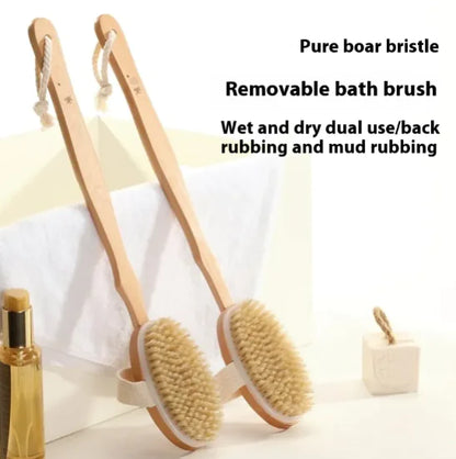 Eco-Friendly Natural Bristle Shower Brush