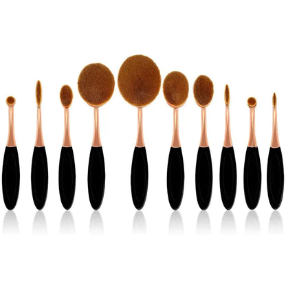 Expert Beauty 10-Piece Oval Brush Set