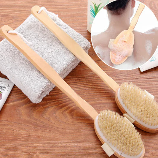 Eco-Friendly Natural Bristle Shower Brush